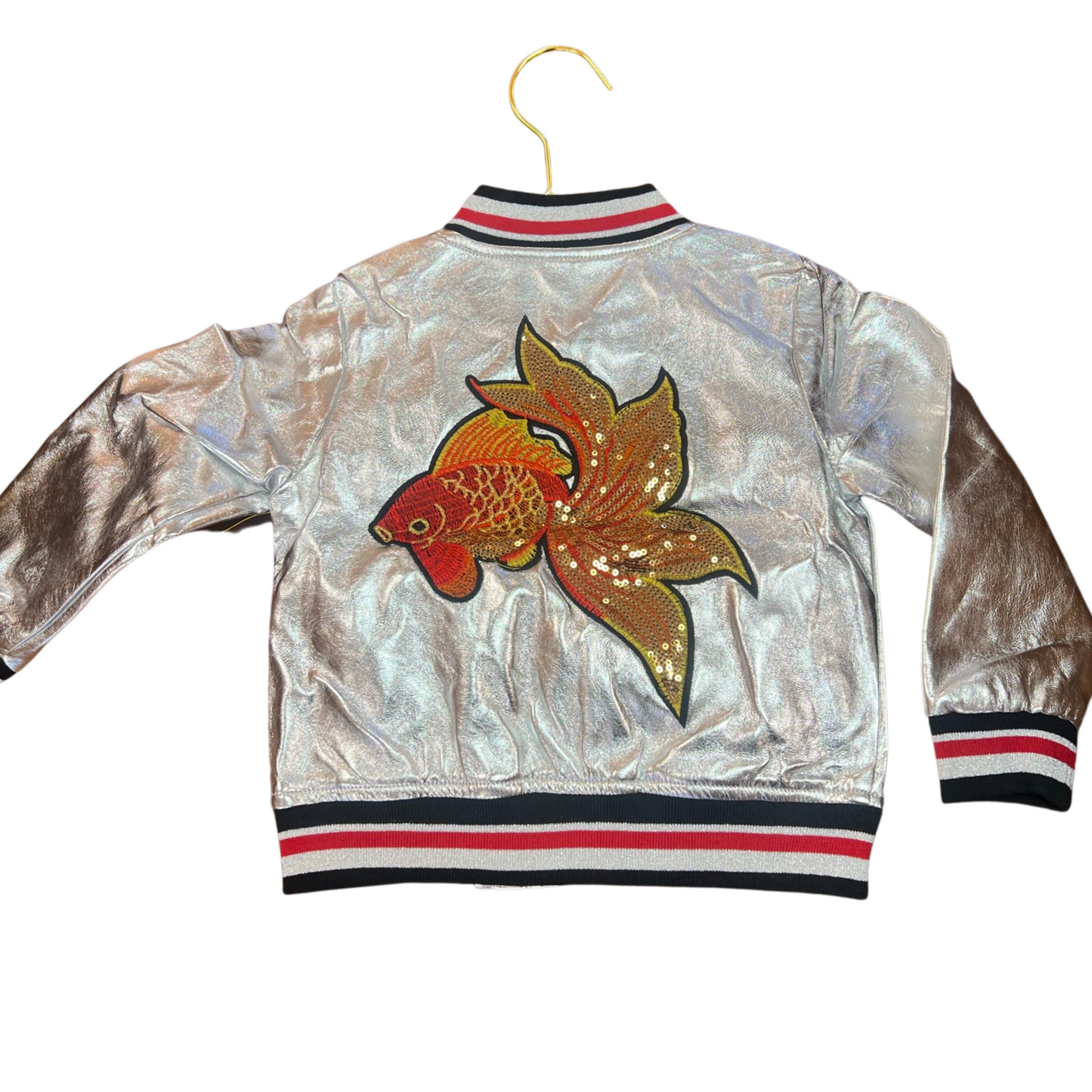 Silver Ice cream Cup Bomber Jacket