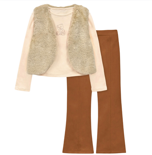 Almond Fur Vest