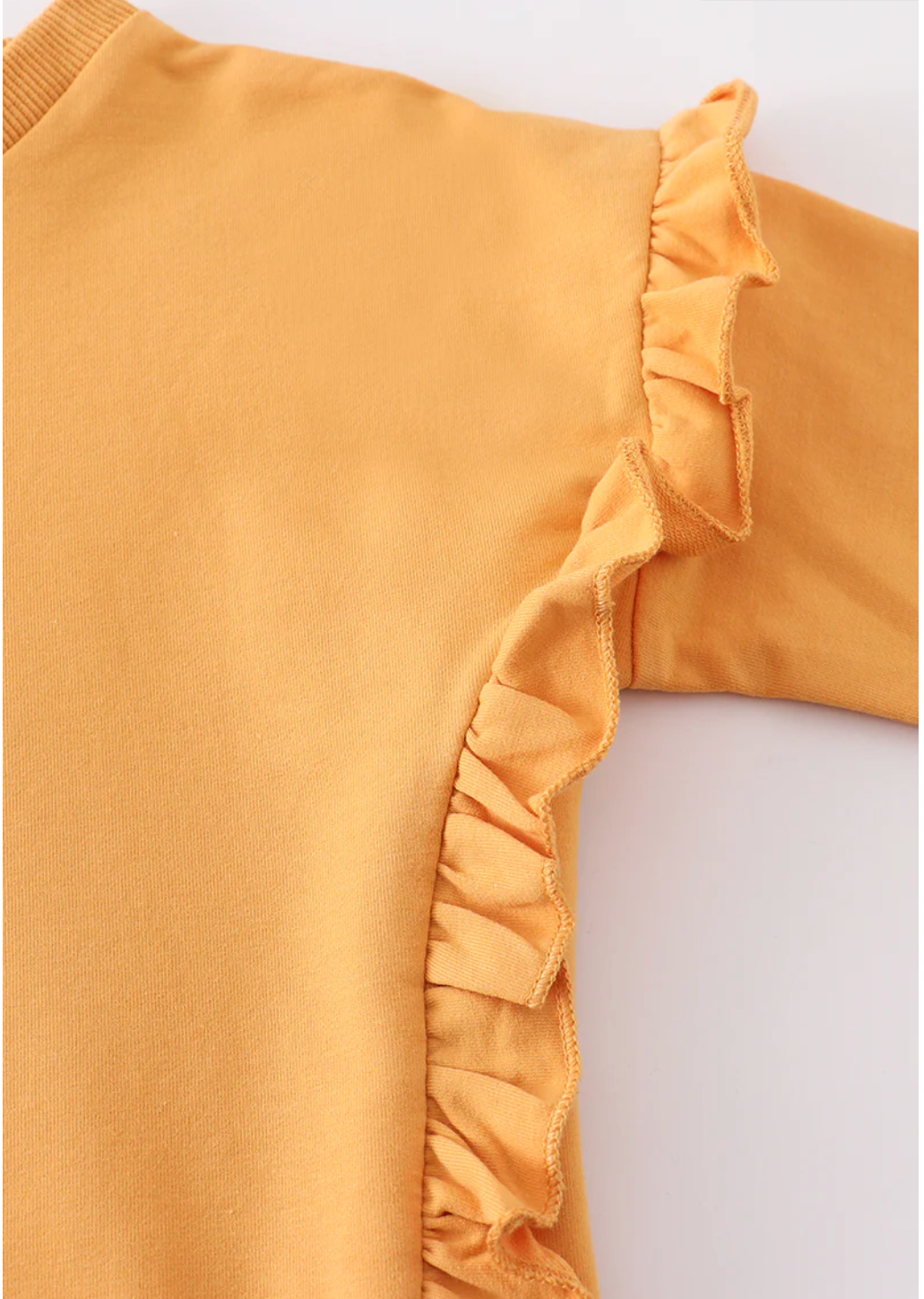 Mustard Ruffle Sweatshirt