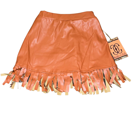Caramel Fringe Skirt